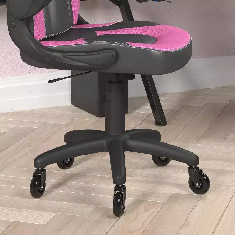 Flash Furniture X10 Gaming Chair Racing Office Computer PC Adjustable Chair with Flip-up Arms and Transparent Roller Wheels