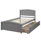 Base letto a piattaforma singola con due cassetti-ModernLuxe