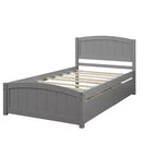 Base letto a piattaforma singola con due cassetti-ModernLuxe