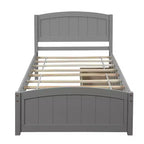 Base letto a piattaforma singola con due cassetti-ModernLuxe