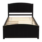 Base letto a piattaforma singola con due cassetti-ModernLuxe