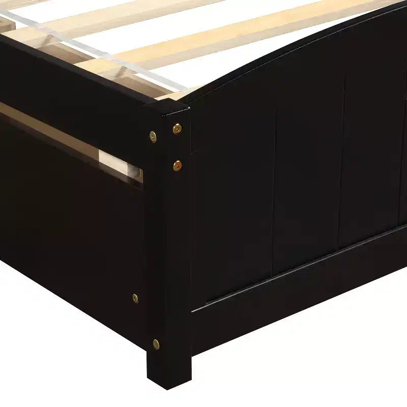 Base letto a piattaforma singola con due cassetti-ModernLuxe