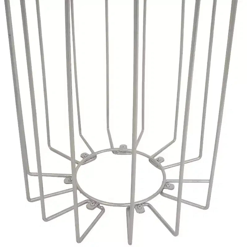 Tavolino da salotto Sunnydaze in filo di acciaio con piano in finto legno – 45 cm H – Crema