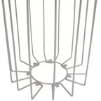 Tavolino da salotto Sunnydaze in filo di acciaio con piano in finto legno – 45 cm H – Crema