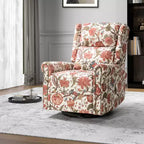 Franciscus Manual Swivel Transitional Glider Recliner with Nailhead Trims and Swivel Base | KARAT HOME