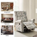 Franciscus Manual Swivel Transitional Glider Recliner with Nailhead Trims and Swivel Base | KARAT HOME
