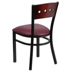 Flash Furniture 4 Pk. Hercules Series Black Decorative 4 Square Back Metal Restaurant Chair