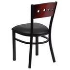 Flash Furniture 4 Pk. Hercules Series Black Decorative 4 Square Back Metal Restaurant Chair