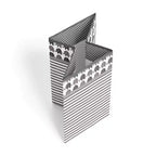Bacati - Cesto per biancheria pieghevole Elefanti Bianco/Grigio