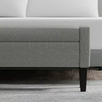 Glenwillow Home 52 Upholstered Storage Bench With Truncated Arms