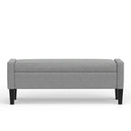 Glenwillow Home 52 Upholstered Storage Bench With Truncated Arms