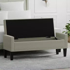 Glenwillow Home 52 Upholstered Storage Bench With Truncated Arms