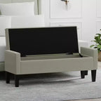 Glenwillow Home 52 Upholstered Storage Bench With Truncated Arms