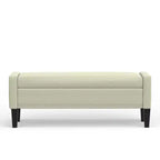 Glenwillow Home 52 Upholstered Storage Bench With Truncated Arms