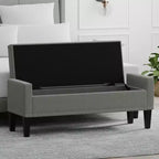 Glenwillow Home 52 Upholstered Storage Bench With Truncated Arms