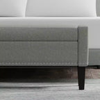 Glenwillow Home 52 Upholstered Storage Bench With Truncated Arms