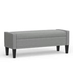 Glenwillow Home 52 Upholstered Storage Bench With Truncated Arms