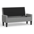 Glenwillow Home 52 Upholstered Storage Bench With Truncated Arms