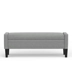 Glenwillow Home 52 Upholstered Storage Bench With Truncated Arms