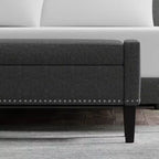 Glenwillow Home 52 Upholstered Storage Bench With Truncated Arms