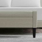 Glenwillow Home 52 Upholstered Storage Bench With Truncated Arms