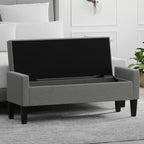 Glenwillow Home 52 Upholstered Storage Bench With Truncated Arms