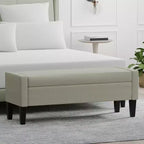 Glenwillow Home 52 Upholstered Storage Bench With Truncated Arms