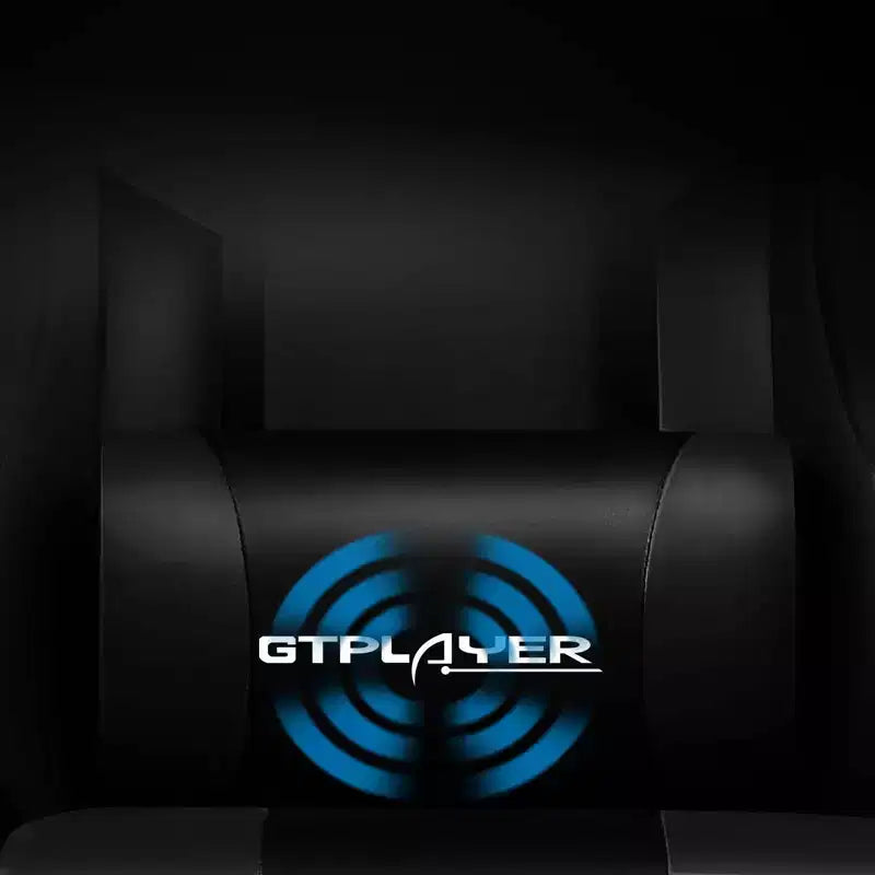 Gaming Chair with Footrest and Ergonomic Lumbar Massage Pillow PU Leather Office Chair - GTRACING