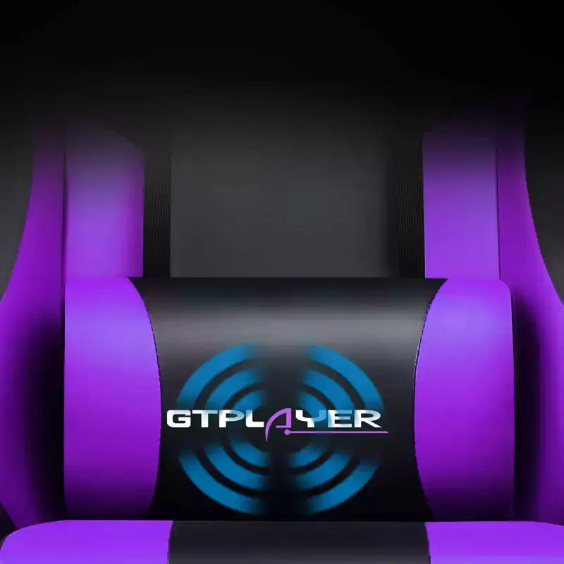 Gaming Chair with Footrest and Ergonomic Lumbar Massage Pillow PU Leather Office Chair - GTRACING