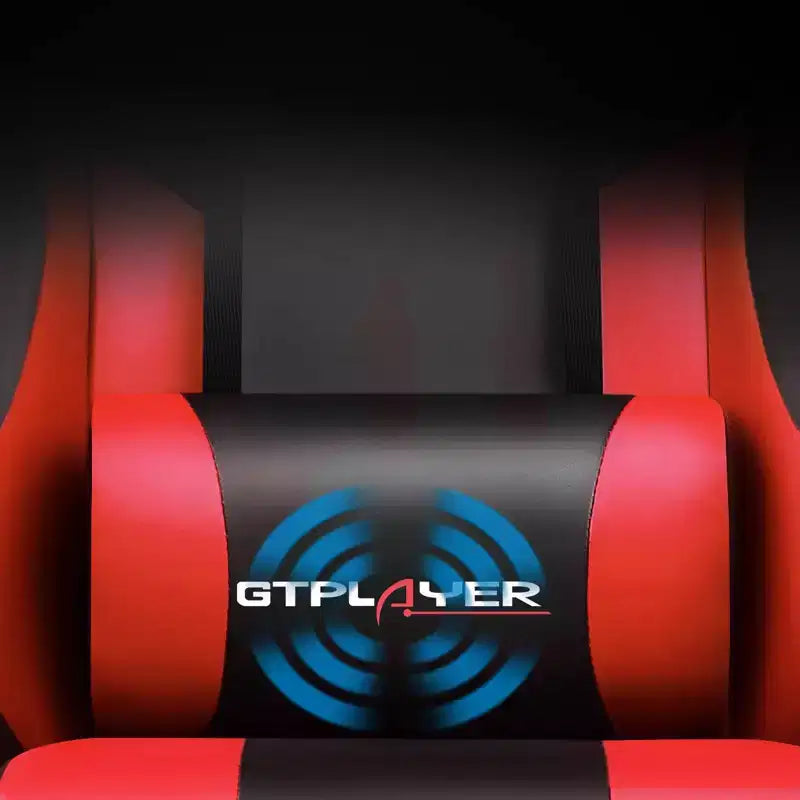 Gaming Chair with Footrest and Ergonomic Lumbar Massage Pillow PU Leather Office Chair - GTRACING
