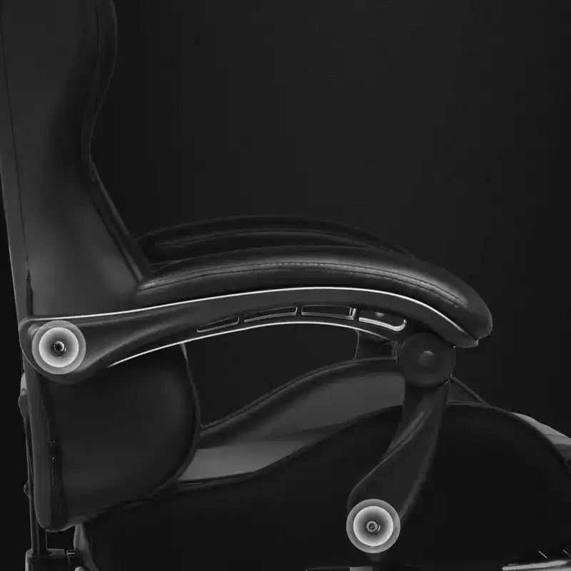 Gaming Chair with Footrest and Ergonomic Lumbar Massage Pillow PU Leather Office Chair - GTRACING