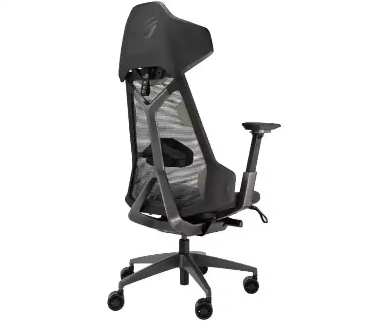 ASUS ROG Destrier Ergo Gaming Chair, Futuristic Cyborg Aesthetic, Versatile Seat Adjustments, Mobile Gaming Arm Support Mode, Acoustic Panel