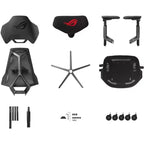 ASUS ROG Destrier Ergo Gaming Chair, Futuristic Cyborg Aesthetic, Versatile Seat Adjustments, Mobile Gaming Arm Support Mode, Acoustic Panel