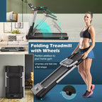 Costway 2.25HP Folding LED Treadmill Electric Running Walking Machine with APP Control Gym