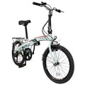 Xspec 20 7 Speed Folding Compact City Commuter Bike, White (NOT Electric)