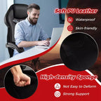 Costway Adjustable E-Sports Racing Style Chair with Padded Headrest, Lumbar Support Blue/Black/Grey/Red