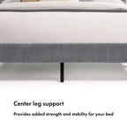Furniture of America Alyssa Modern Velvet Upholstered Platform Bed with Channel Headboard and Wooden Slats