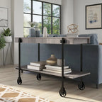 Tavolo console da 119 cm in metallo a 1 ripiano Hyssop Farmhouse di Furniture of America