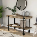 Tavolo console da 119 cm in metallo a 1 ripiano Hyssop Farmhouse di Furniture of America