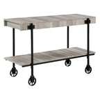 Tavolo console da 119 cm in metallo a 1 ripiano Hyssop Farmhouse di Furniture of America