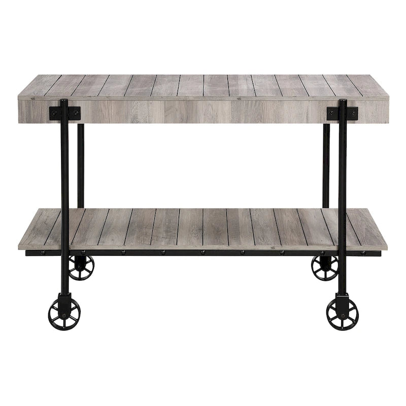 Tavolo console da 119 cm in metallo a 1 ripiano Hyssop Farmhouse di Furniture of America