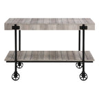 Tavolo console da 119 cm in metallo a 1 ripiano Hyssop Farmhouse di Furniture of America