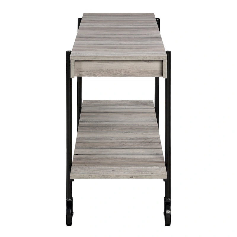 Tavolo console da 119 cm in metallo a 1 ripiano Hyssop Farmhouse di Furniture of America