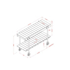 Tavolo console da 119 cm in metallo a 1 ripiano Hyssop Farmhouse di Furniture of America
