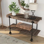 Tavolo console da 119 cm in metallo a 1 ripiano Hyssop Farmhouse di Furniture of America