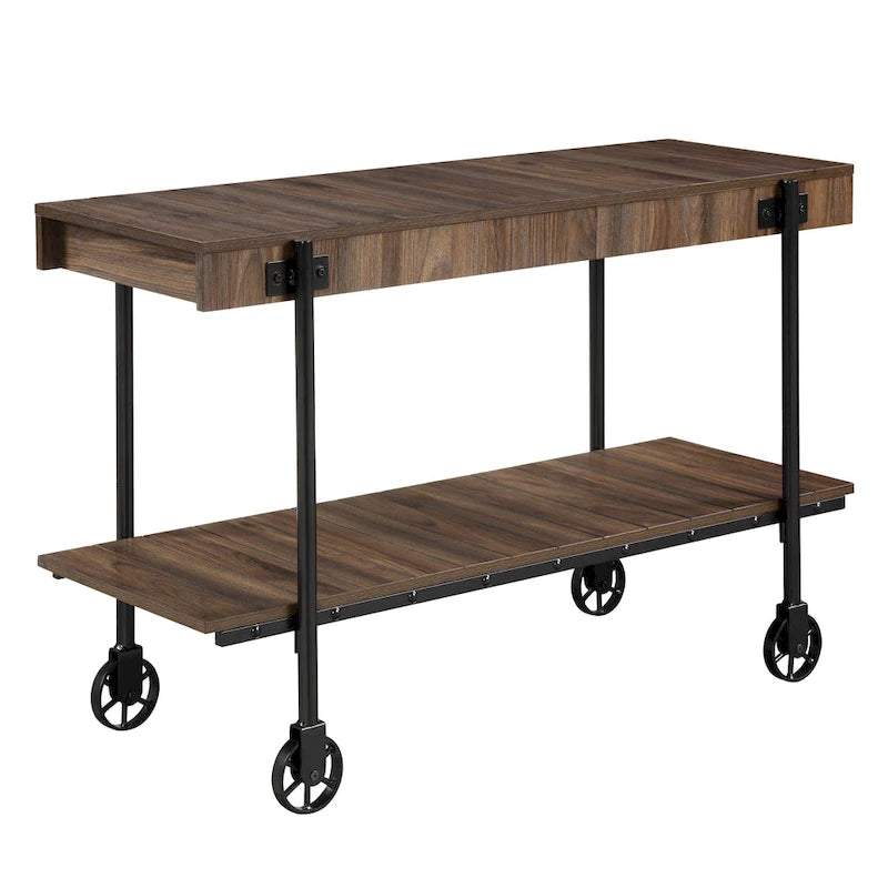 Tavolo console da 119 cm in metallo a 1 ripiano Hyssop Farmhouse di Furniture of America