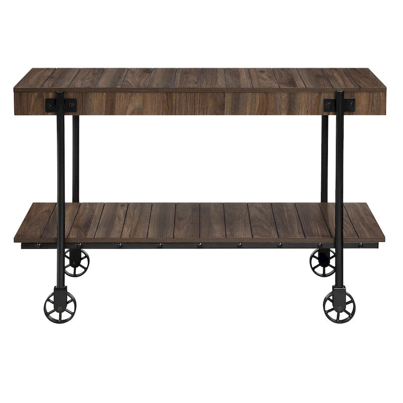 Tavolo console da 119 cm in metallo a 1 ripiano Hyssop Farmhouse di Furniture of America