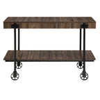 Tavolo console da 119 cm in metallo a 1 ripiano Hyssop Farmhouse di Furniture of America