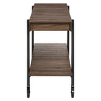 Tavolo console da 119 cm in metallo a 1 ripiano Hyssop Farmhouse di Furniture of America
