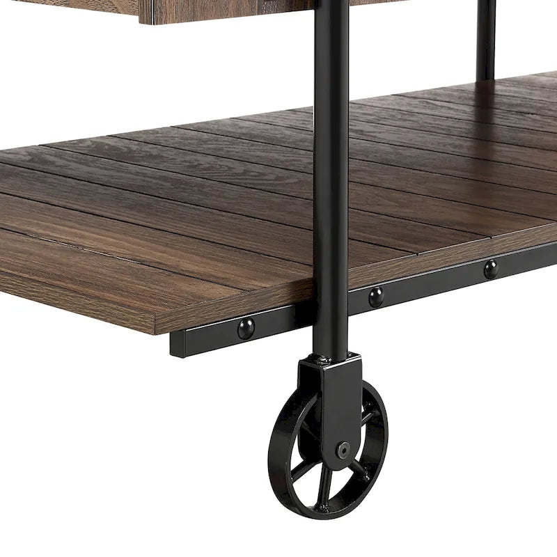 Tavolo console da 119 cm in metallo a 1 ripiano Hyssop Farmhouse di Furniture of America